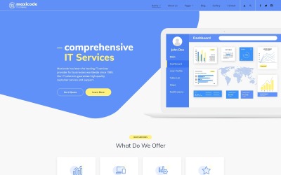 Maxicode - Plantilla Joomla creativa multipágina de TI