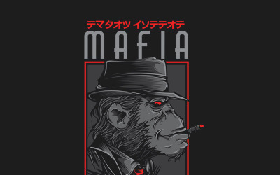 Mafia Monkey - design trička