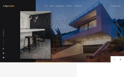 Cityscape - Modelo de página inicial de design de construtora