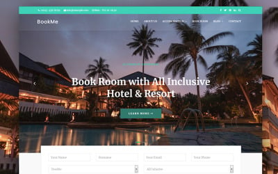 模板Joomla 5酒店别墅和旅游预订