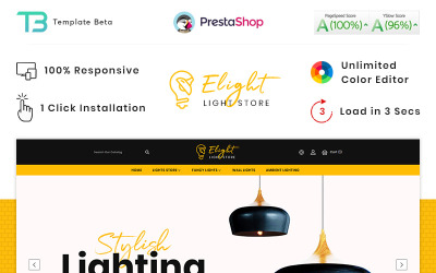 E-Light - LED照明商店prest商店主题