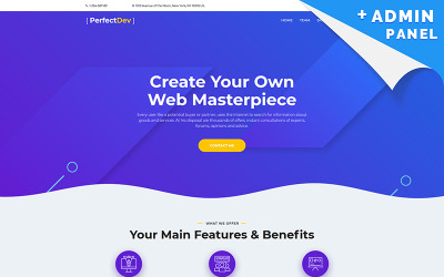 PerfectDev - Webfejlesztő céloldal sablon