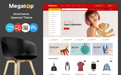 Megatop - багатоцільовий шаблон OpenCart Mega Shop