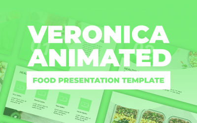 Вероніка анімована презентація їжі шаблон PowerPoint