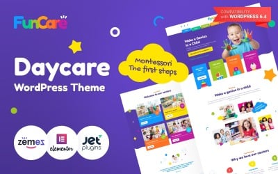 FunCare - Bright And Enjoyable Daycare Website 设计 Theme WordPress Theme