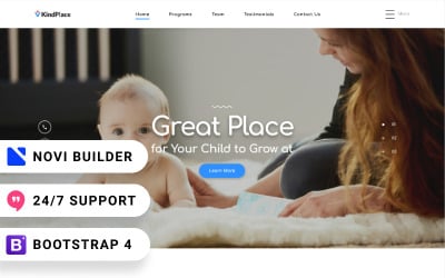 kinplace - 诺维构建器学前教育中心登陆页面模板