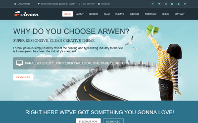 Arwen -响应式单页Joomla模板