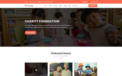 Charity Foundation | Charity PSD Template