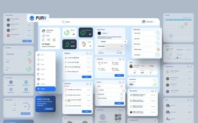 目的Widgets Dashboard UI V2草图模板