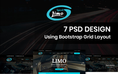 Speed Limo - Plantilla PSD de servicios de coche Limo