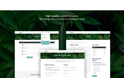 Oasis - Marihuana e-commerce schets sjabloon