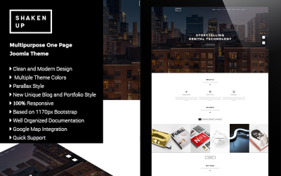 Shakenup - Onepage Business Joomla Template