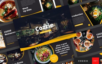 Cozzie - modelo de restaurante PowerPoint