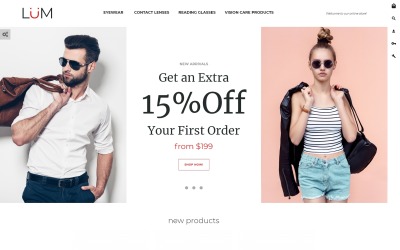 Lum - шаблон магазина оптометрии Magento Theme