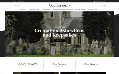 Silent Hall - Uitvaartdiensten eCommerce-sjabloon Magento-thema