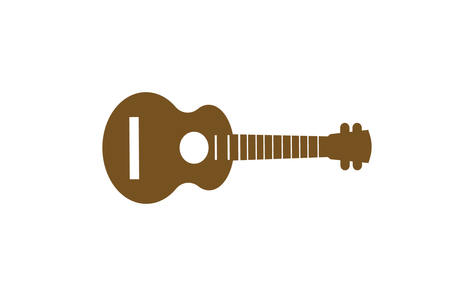 Modèle d'illustration vectorielle de logo de guitare