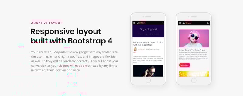 OnWave - Bright Online Radiostation Multipage HTML Website Template - Features Image 4