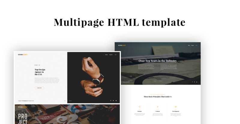 Design Agency Responsive Multipage Website Template - Features Image 1