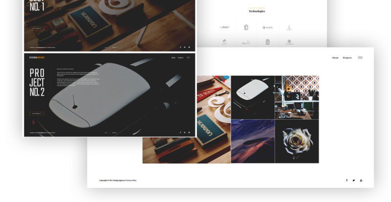 Design Agency Responsive Multipage Website Template - Features Image 2