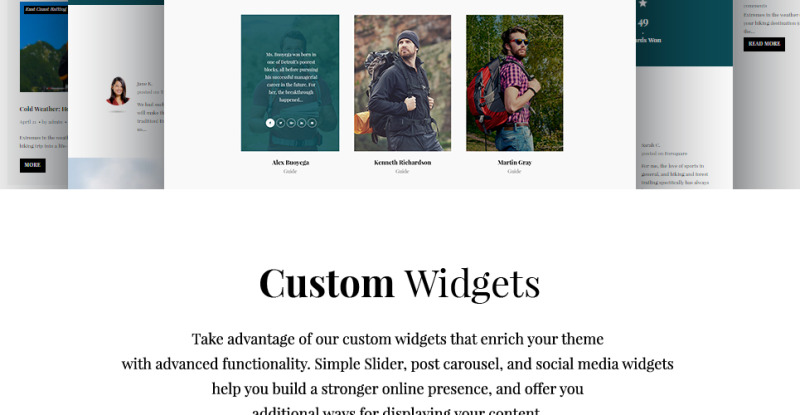 Thème WordPress pour les circuits de randonnée et de camping - Caractéristiques de l’image 9