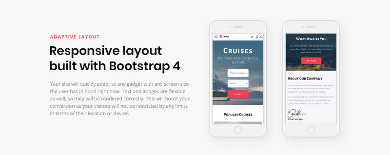 Круиз - Многостраничный HTML-шаблон сайта Beautiful Cruise Company - Features Image 5