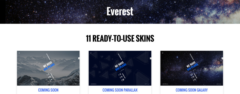 Everest - Coming Soon HTML5 Specialty Page - Features Image 1