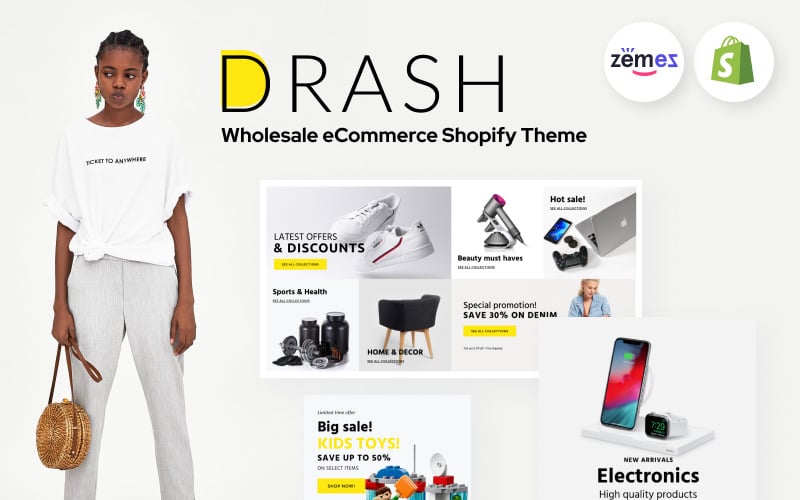 Drash - оптовий шаблон електронної комерції Shopify