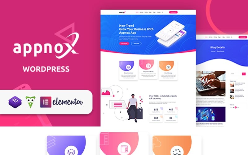 Appnox - Tema WordPress per l'atterraggio del prodotto