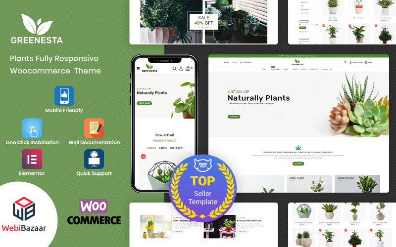 Greenesta Organic - Mat & livsmedelsbutik WooCommerce Theme