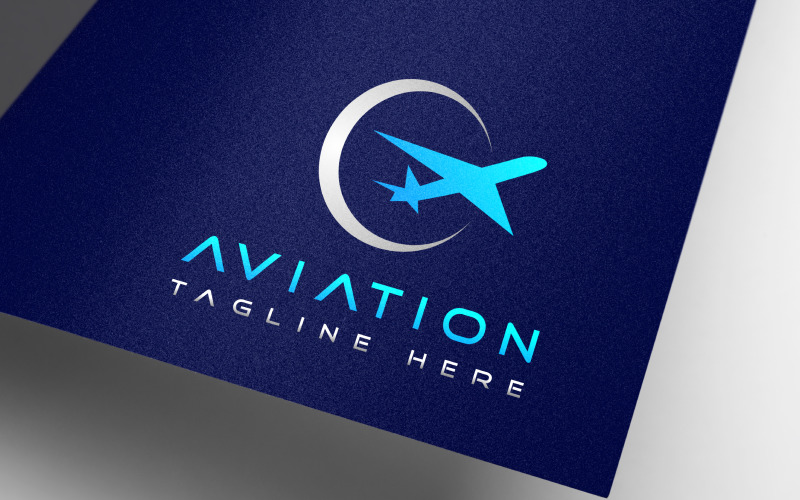 Design del logo dell'aviazione del cielo del jet d'aria