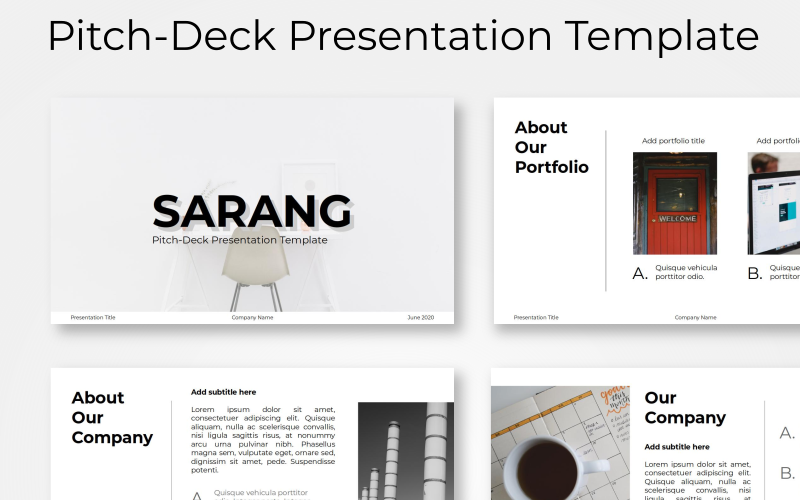 Sarang - Pitch-Deck PowerPoint-Vorlage