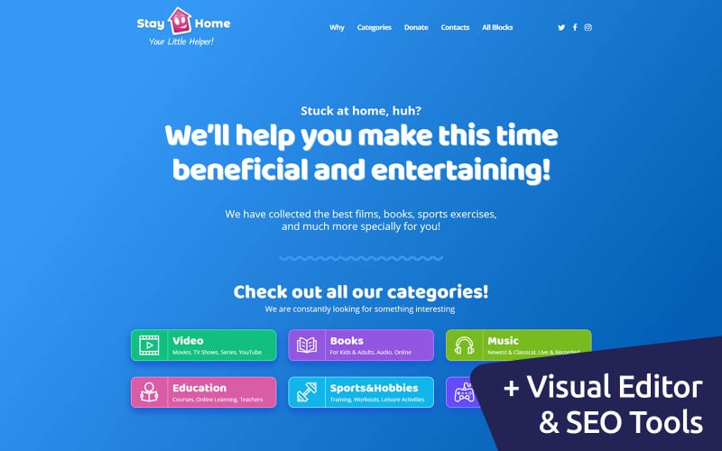 Stay Home Landing Page Mall