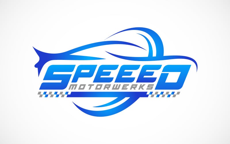 Crazy Speed Sports Car - Automotive Logo Design