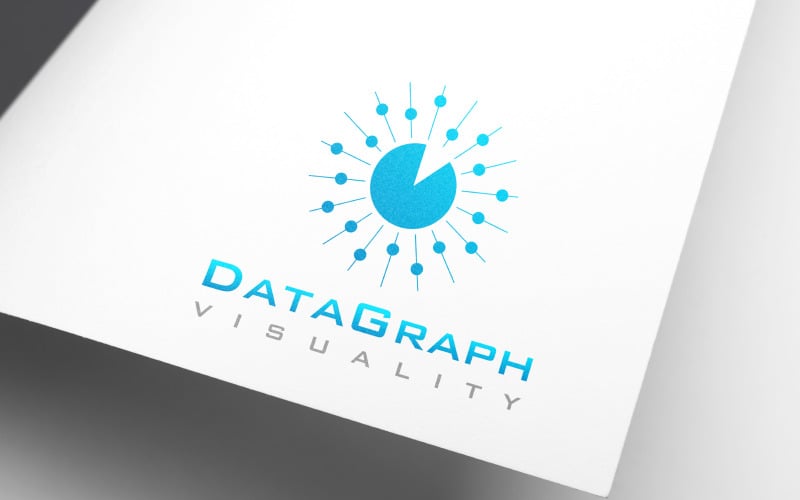 Modern Data Graph Visual Vision Monitor Logo Design