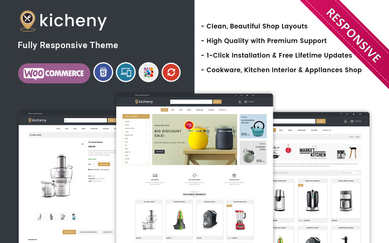 Kicheny - Köksapparatens WooCommerce-tema