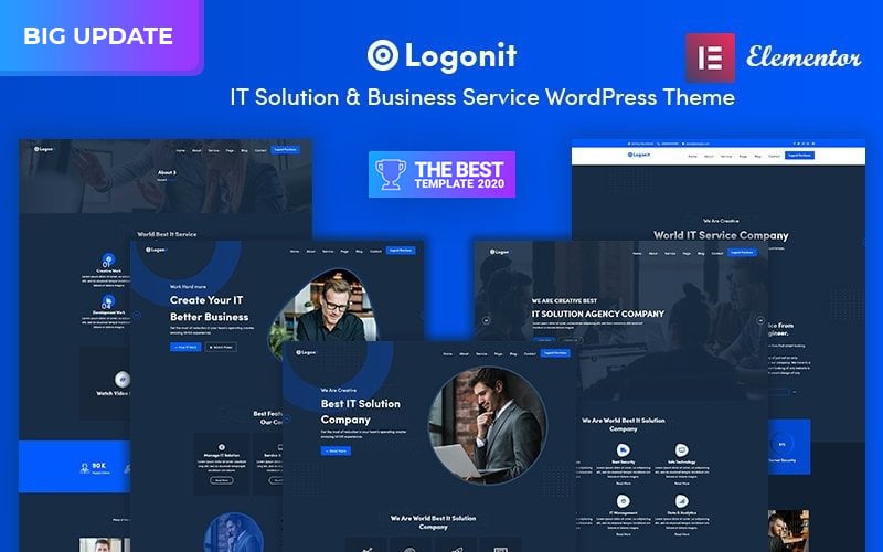 Logonit - Thème WordPress réactif pour solutions informatiques et services aux entreprises