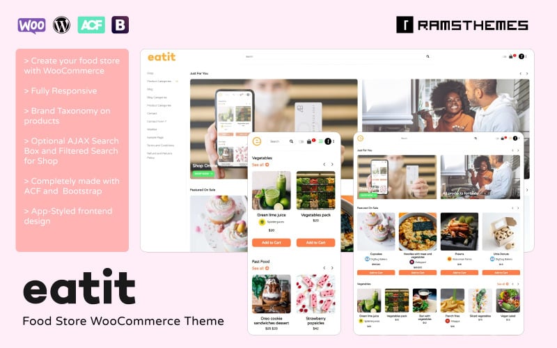 EATIT - Thème WooCommerce pour magasin d'alimentation