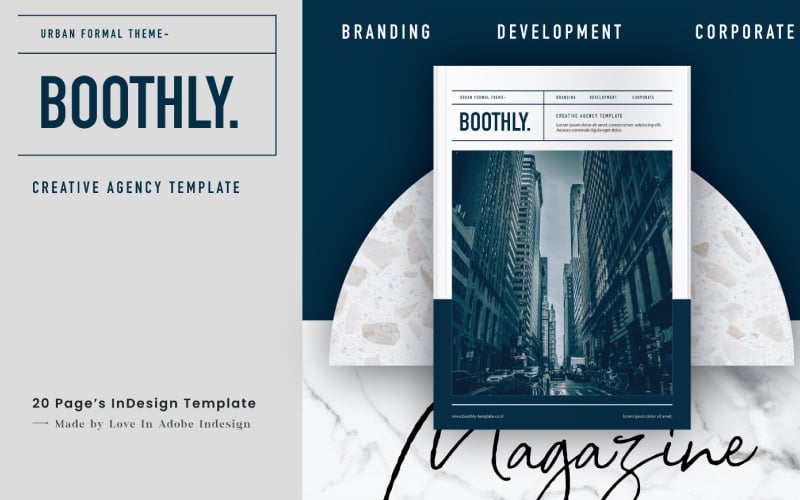 Шаблон журналу BOOTHLY CREATIVE AGENCY