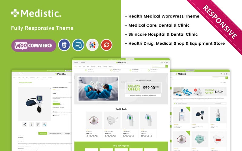 Medistic -优质医疗商店WooCommerce主题