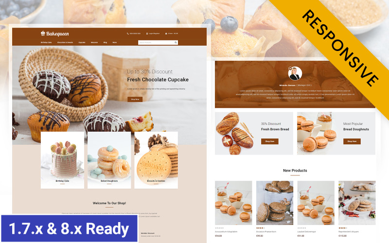 Bakequeen - Loja de Padaria PrestaShop Responsive Theme