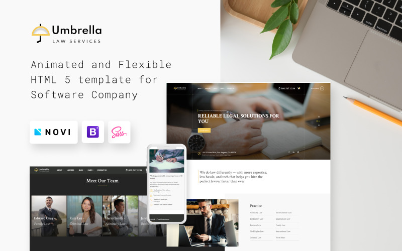 Umbrella - шаблон сайта юридической консультации