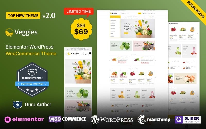 Veggies - Grocery and Fruits and Vegitables Elementor WooCommerce Theme
