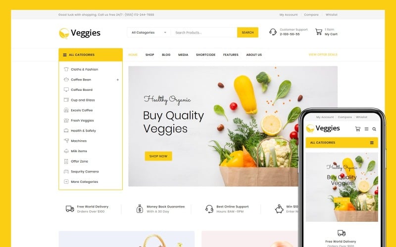 Veggies - Multipurpose WooCommerce Theme