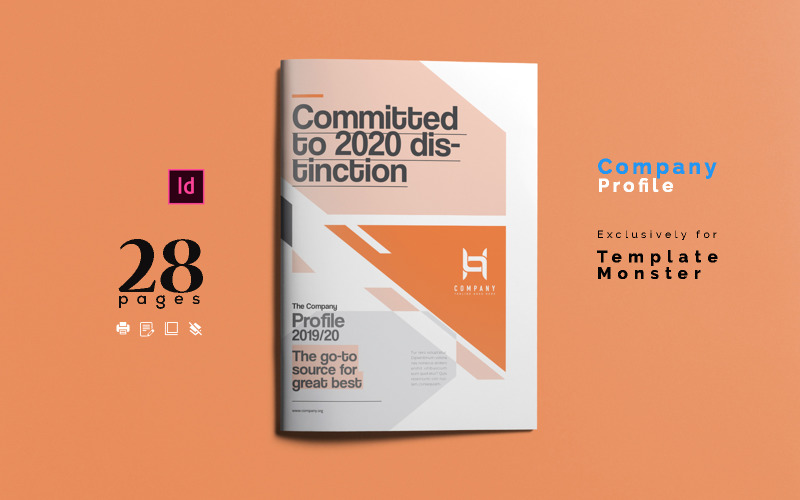 Folheto Indesign de identidade corporativa