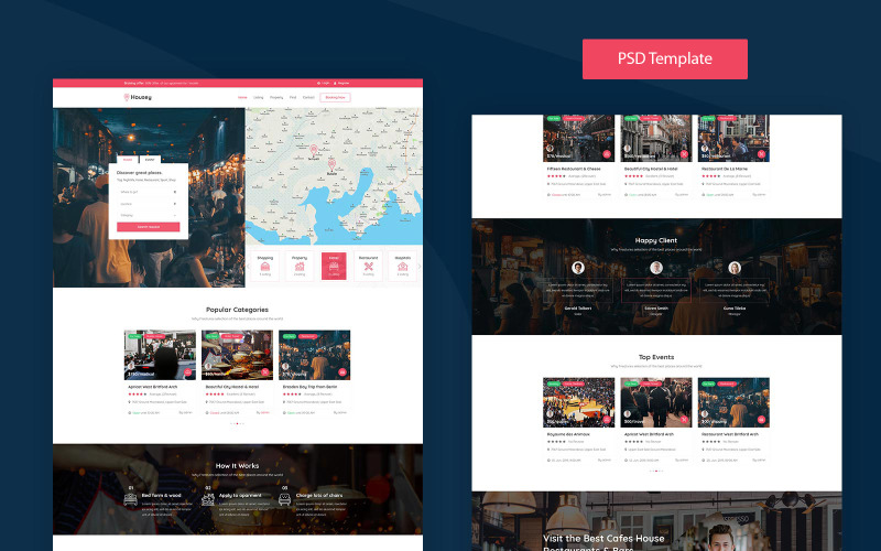 Housey - PSD шаблон каталога объявлений