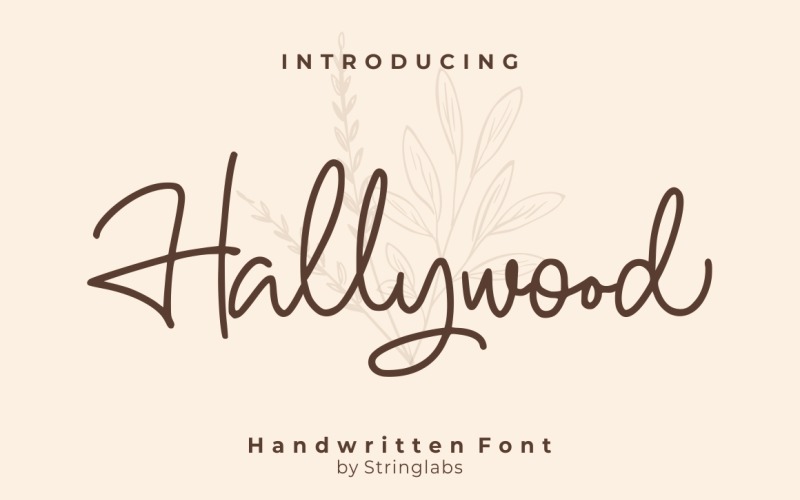 Hallywood Fuente Cursiva Manuscrita TemplateMonster