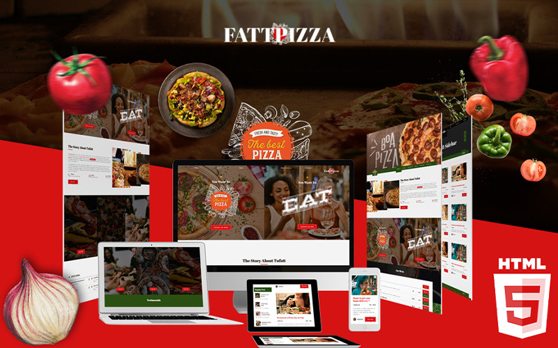 Fattpizza |披萨和晚餐HTML5网站模板