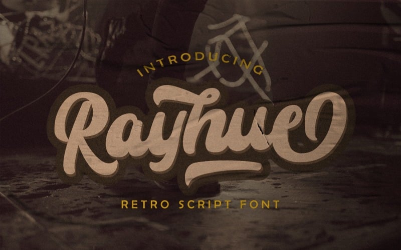 Rayhue -字体斜体Bold Retro