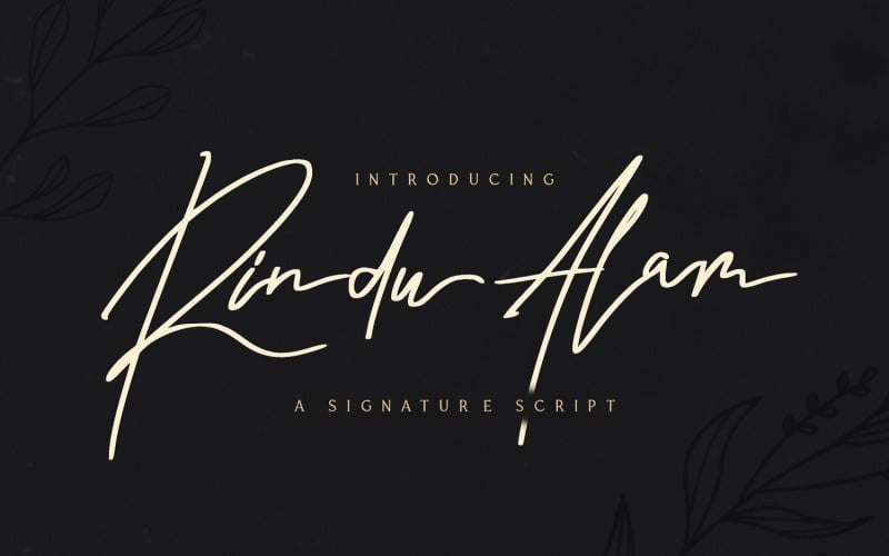 Rindu Alam - Signature Cursive Font