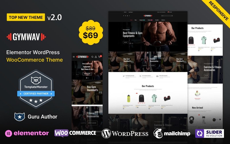 Gymwav - Spor Salonu ve Fitness WooCommerce Teması